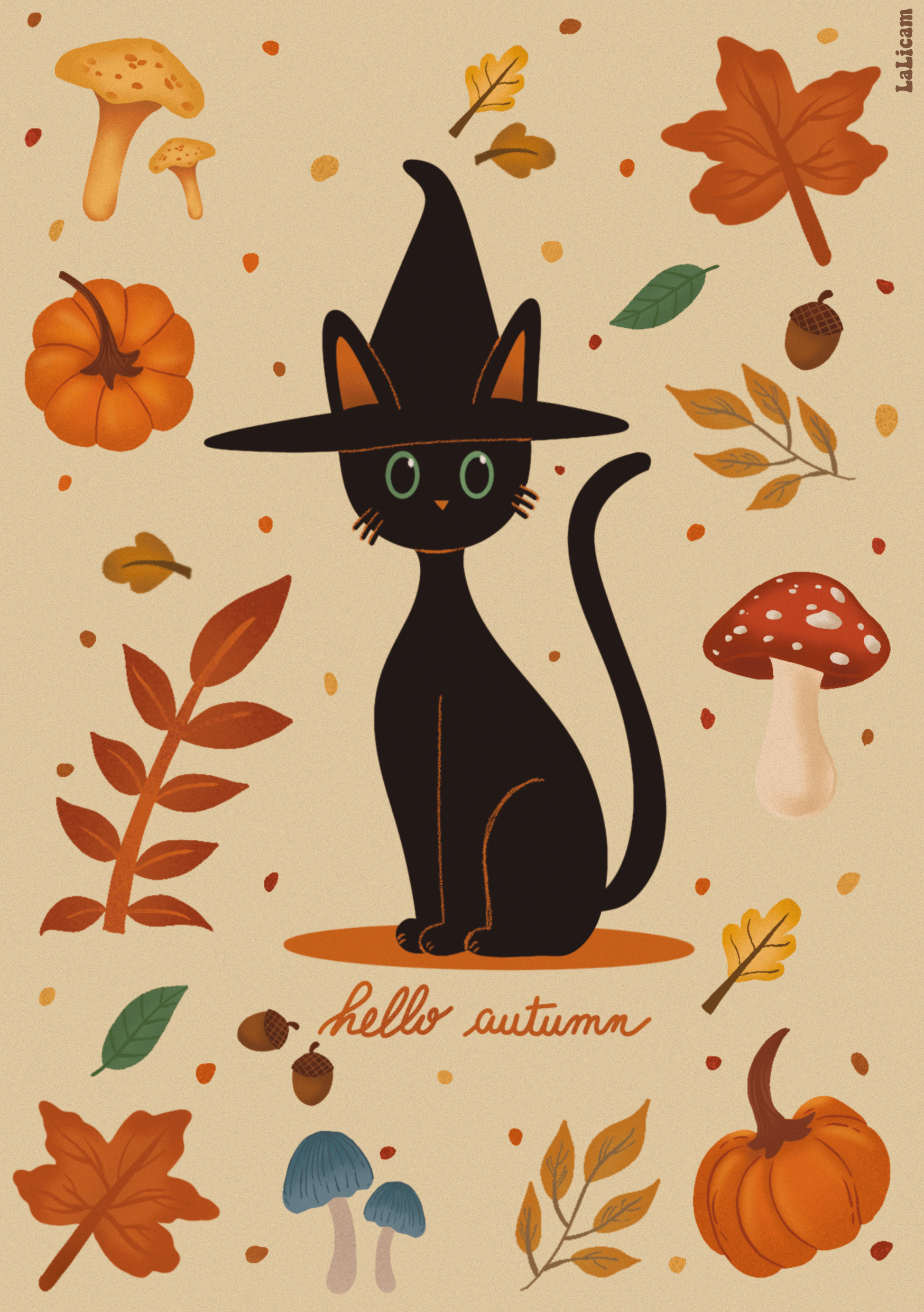 Illustration Le Petit Chat d'Automne – Image 2