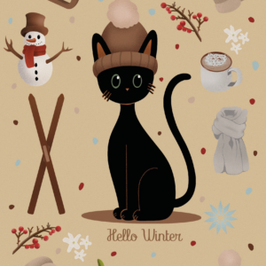 Illustration Le Petit Chat d&rsquo;Hiver