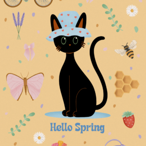 Illustration Le Petit Chat de Printemps
