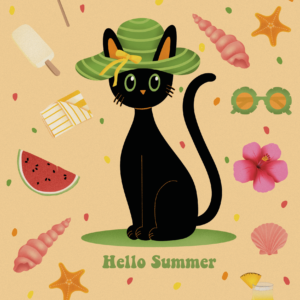 Illustration Le Petit Chat d&rsquo;Été
