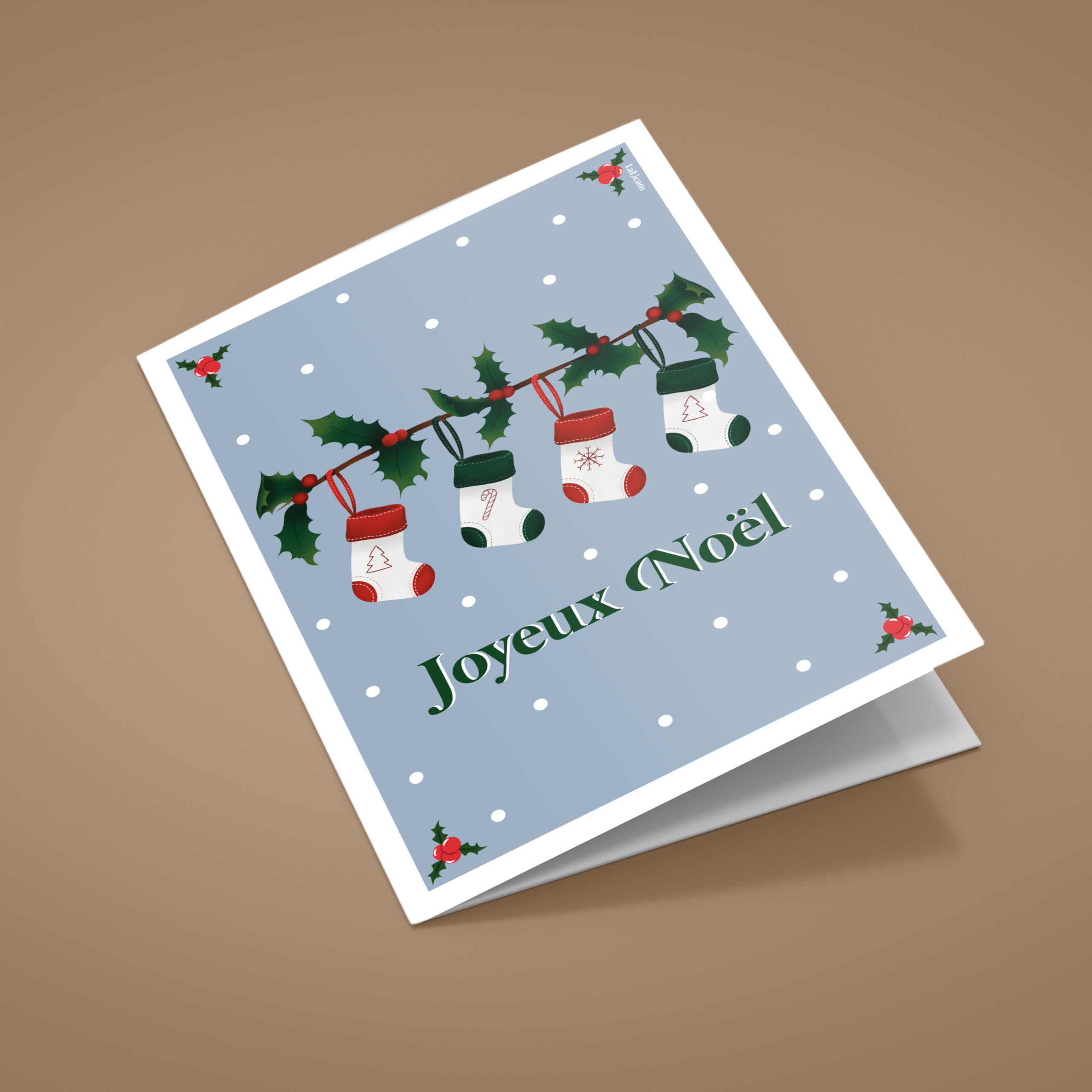 Carte de voeux – Chaussettes de Noël
