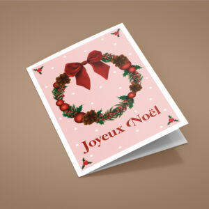 Carte de voeux – Couronne de Noël