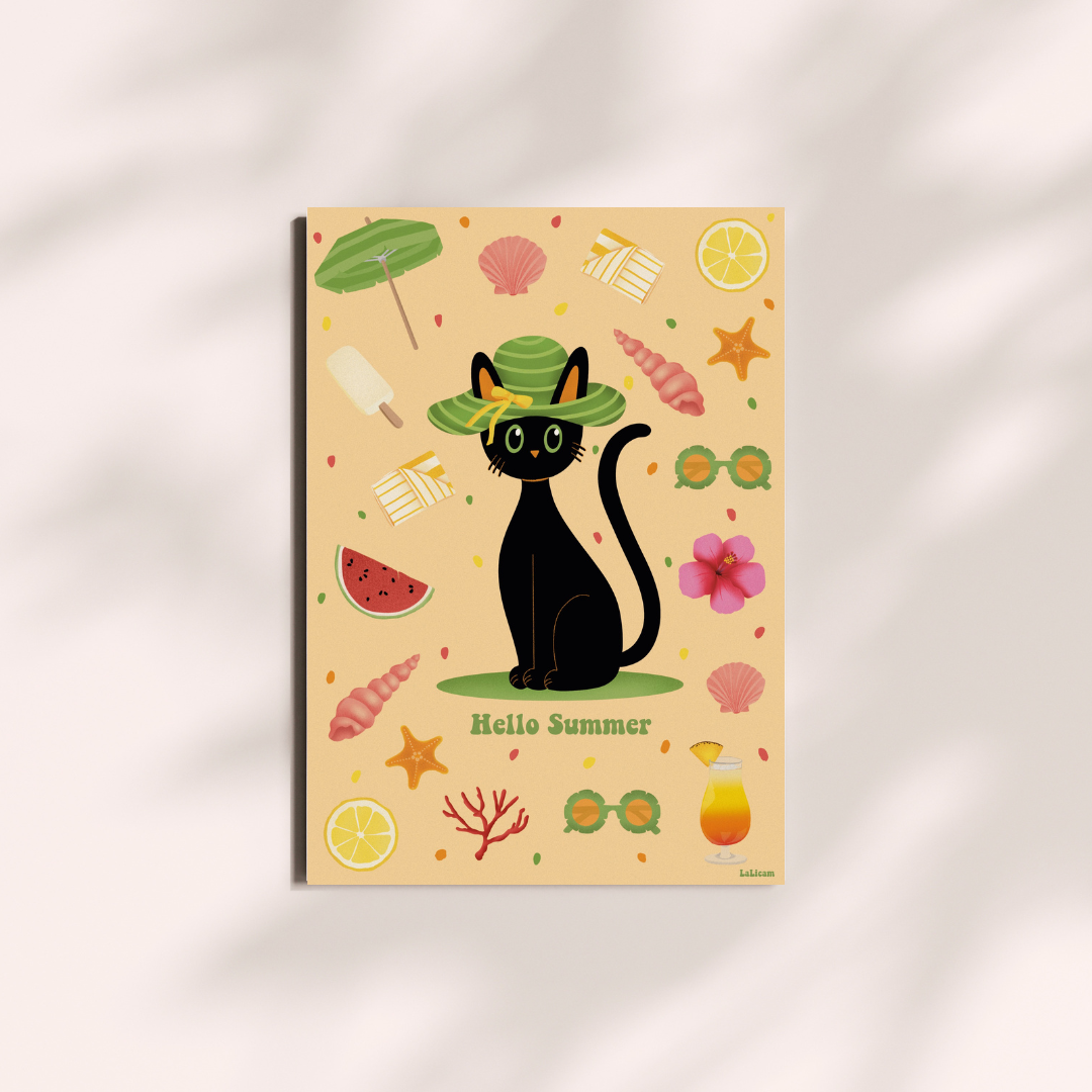 Illustration Le Petit Chat d'Été