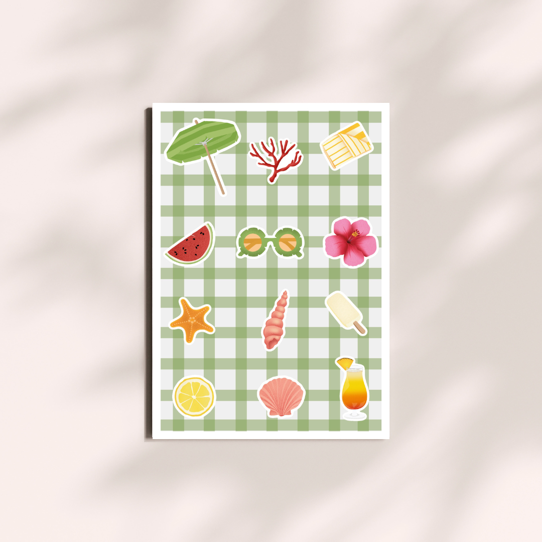 Planche stickers - Été
