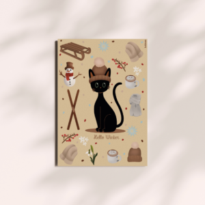 Illustration Le Petit Chat d&rsquo;Hiver