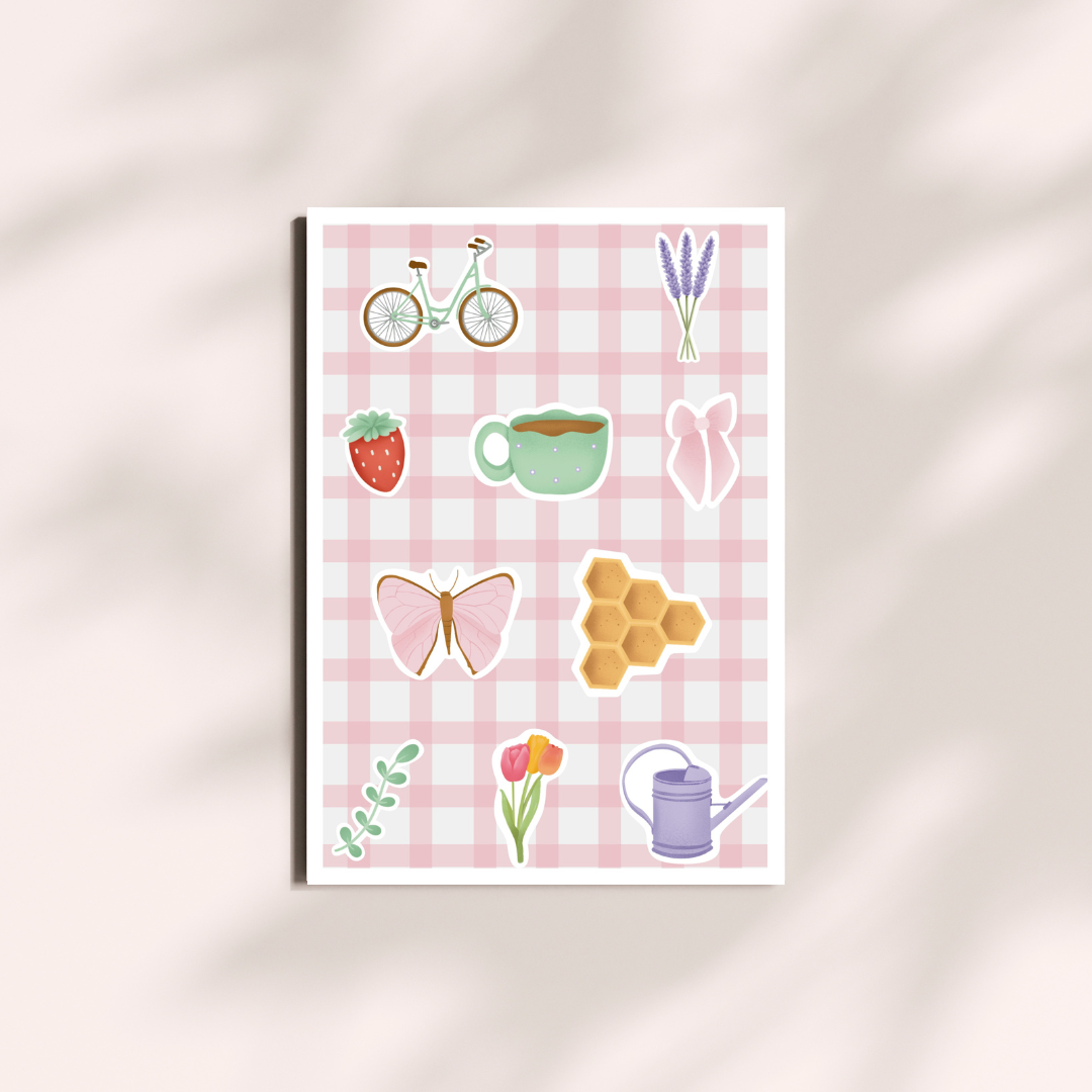 Planche stickers - Printemps